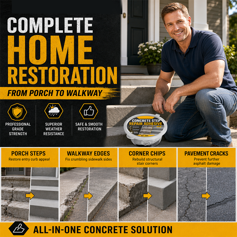 🧱 50 % RABATT NU! Reparationsmassa för betong – stark vidhäftning, vädertålig och vattenbeständig – perfekt för trappor, uppfarter och uteplatser 🏠✨