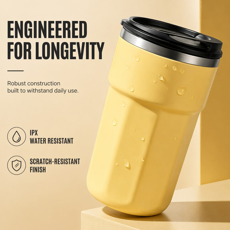 🧊Elektrisk omrörningsmugg med isform – läckagesäkert silikonlock & praktisk kaffekopp