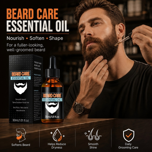 🔥 50 % RABATT NU! 🧔 Skäggolja – återfuktar, mjukar upp & hjälper till att hålla skägget snyggt