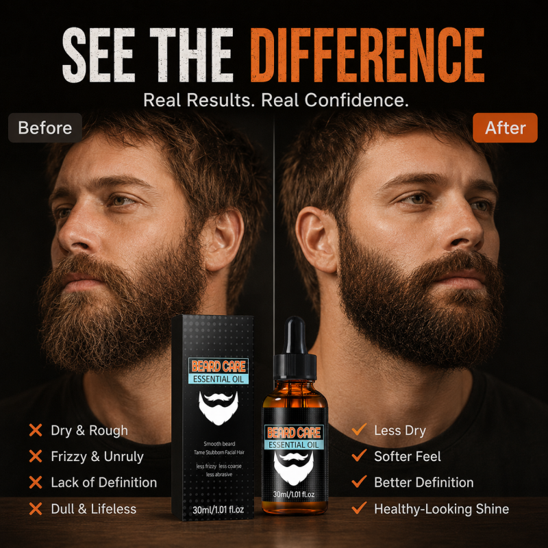 🔥 50 % RABATT NU! 🧔 Skäggolja – återfuktar, mjukar upp & hjälper till att hålla skägget snyggt