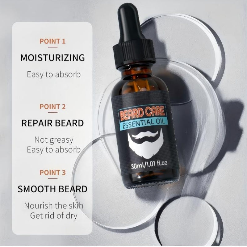 🔥 50 % RABATT NU! 🧔 Skäggolja – återfuktar, mjukar upp & hjälper till att hålla skägget snyggt