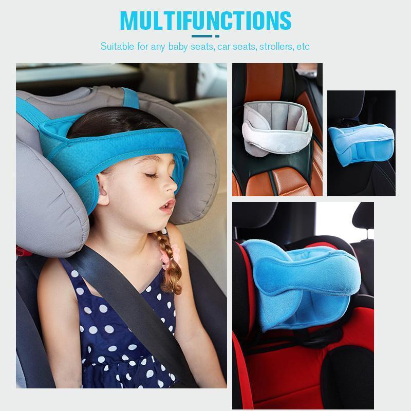 🧸 50 % RABATT NU! 🚗 Huvudstöd för bil – justerbart, mjukt & bekvämt för barn under långa resor
