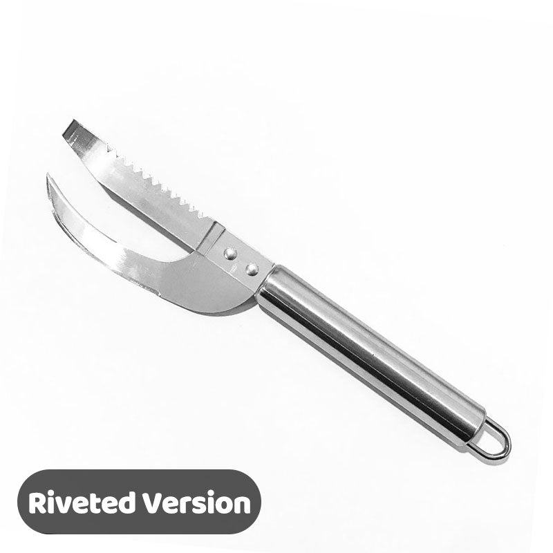 🔪 50 % RABATT NU! Multifunktionell fiskkniv i rostfritt stål – vasst blad, tandad rygg för enkel fjällborttagning och ergonomiskt handtag. Perfekt för att fjälla, rensa och filéa fisk 🐟✨