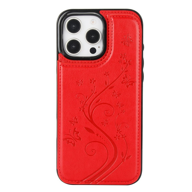 Elegant Floral Card Holder Phone Case
