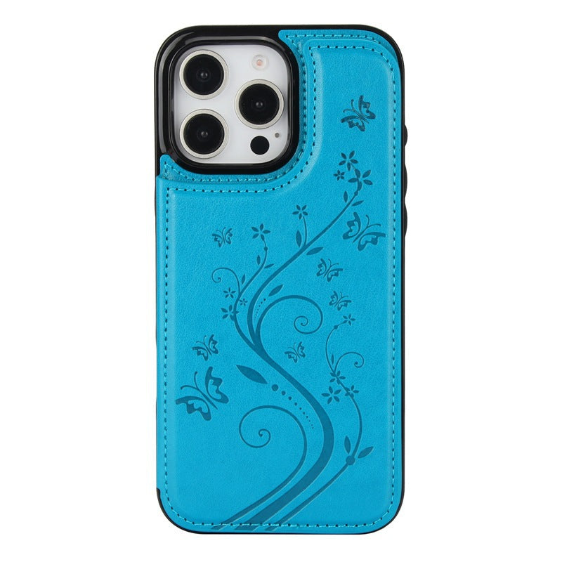Elegant Floral Card Holder Phone Case