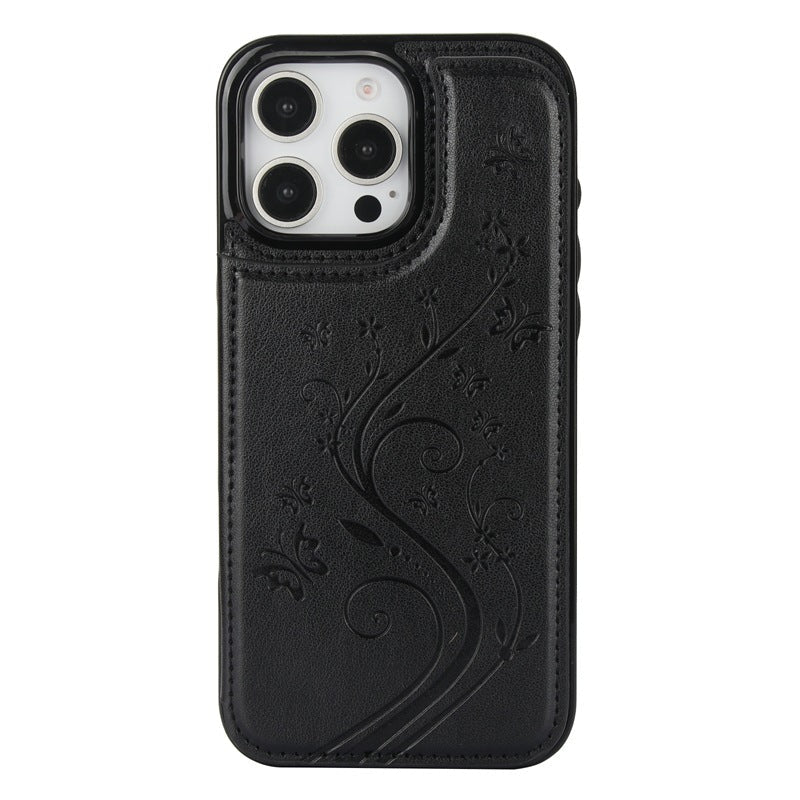 Elegant Floral Card Holder Phone Case