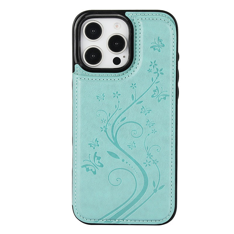 Elegant Floral Card Holder Phone Case