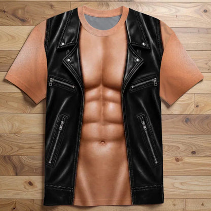 Rolig herr-T-shirt med muskelmotiv