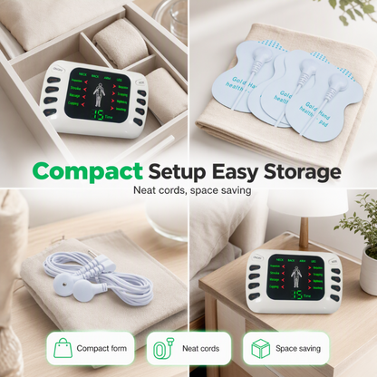 ⚡ 50% RABATT NU! Portabel elektrisk massageapparat – dubbel utgång, smidig & kompakt – lindra trötthet och spänningar i nacke, rygg, armar och ben 💆‍♀️✨