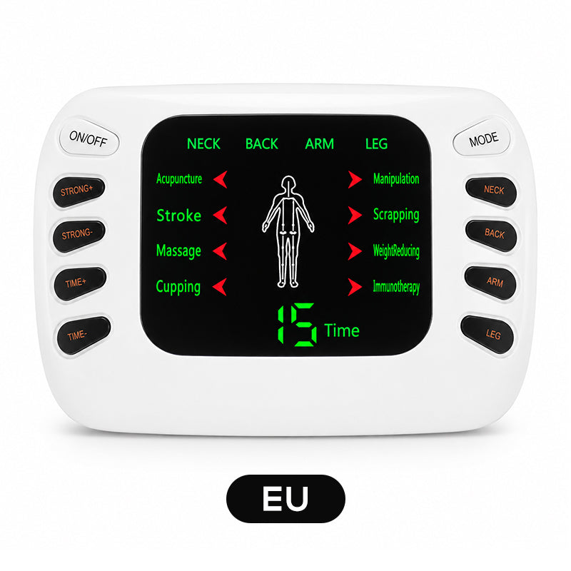 ⚡ 50% RABATT NU! Portabel elektrisk massageapparat – dubbel utgång, smidig & kompakt – lindra trötthet och spänningar i nacke, rygg, armar och ben 💆‍♀️✨