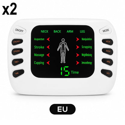 ⚡ 50% RABATT NU! Portabel elektrisk massageapparat – dubbel utgång, smidig & kompakt – lindra trötthet och spänningar i nacke, rygg, armar och ben 💆‍♀️✨