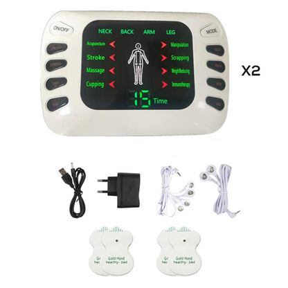 ⚡ 50% RABATT NU! Portabel elektrisk massageapparat – dubbel utgång, smidig & kompakt – lindra trötthet och spänningar i nacke, rygg, armar och ben 💆‍♀️✨