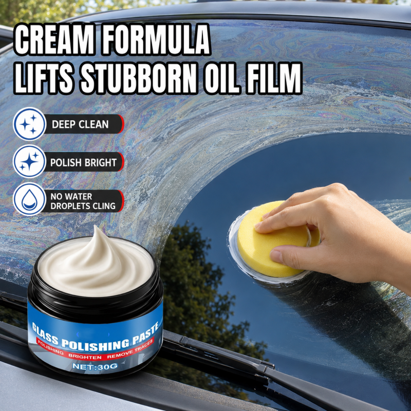 🚗 50 % RABATT NU! Oljefilmsborttagare för bilglas – avlägsnar envis oljefilm och beläggningar för klarare sikt i alla väder ✨