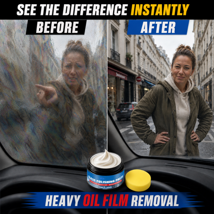 🚗 50 % RABATT NU! Oljefilmsborttagare för bilglas – avlägsnar envis oljefilm och beläggningar för klarare sikt i alla väder ✨