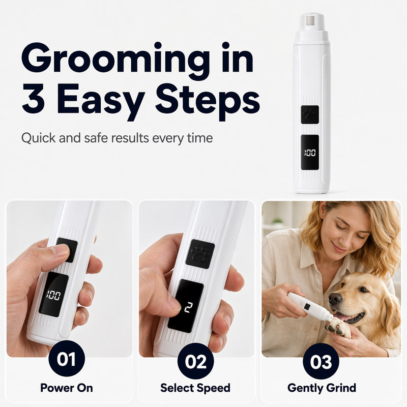 🐾 50% RABATT NU! Elektrisk kloslip för husdjur med LED‑display – tyst, precis & enkel att använda – perfekt för katter och hundar 🐶🐱✨