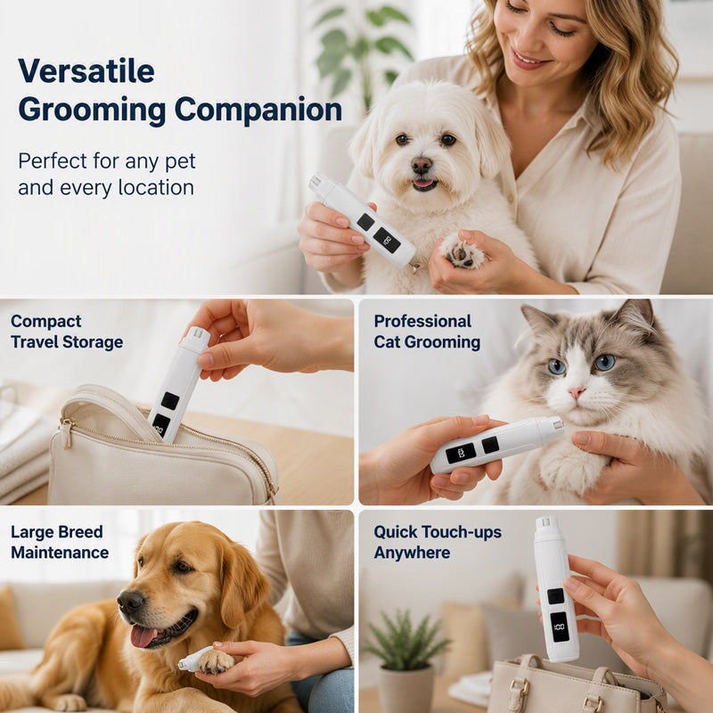 🐾 50% RABATT NU! Elektrisk kloslip för husdjur med LED‑display – tyst, precis & enkel att använda – perfekt för katter och hundar 🐶🐱✨