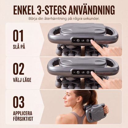 Massagepistol med flera huvuden för djupgående bindvävsmassage