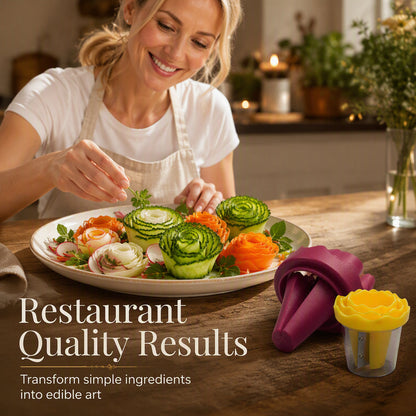 🙀Tidsbegränsat erbjudande 💥50💥 % rabatt Manuell grönsaksspiraliserare och böjare för rosenblomskärning