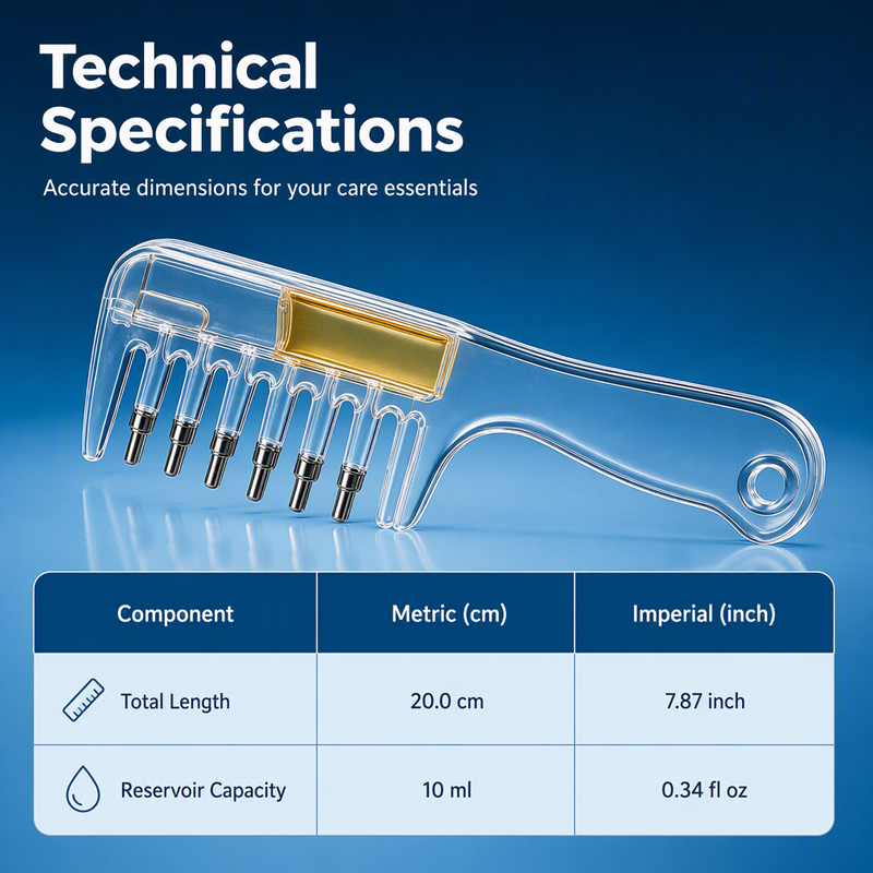 💇‍♀️ 50% RABATT NU! Transparent Hair Oil Applicator Comb – precisions-rotleverans, rullande stålkulor & ergonomisk design – perfekt för jämn håroljeapplicering och hårbottenmassage ✨