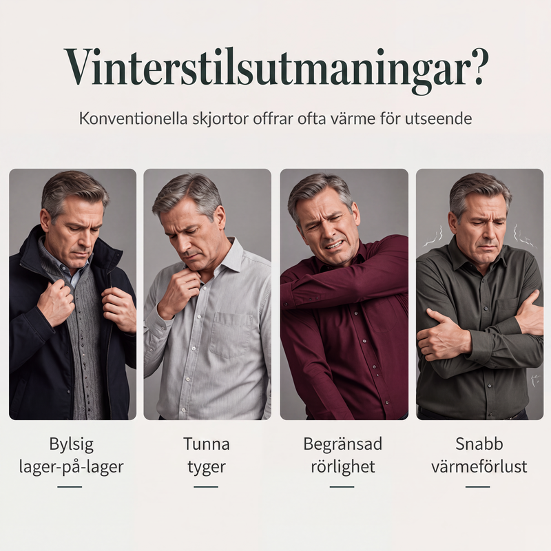 Herrtopp i falsk tvådelad design med långa ärmar