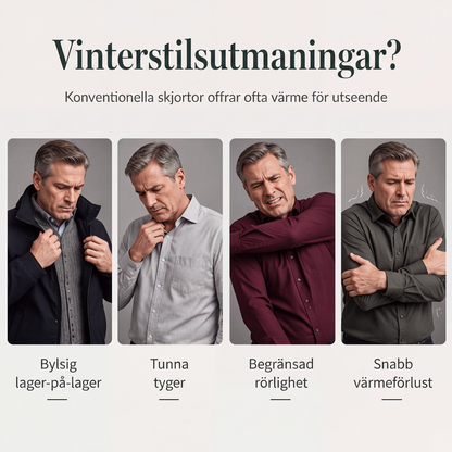 Herrtopp i falsk tvådelad design med långa ärmar