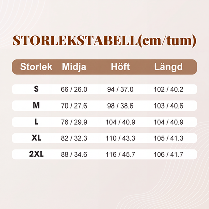 Högmidjade veckade vidbensbyxor för dam