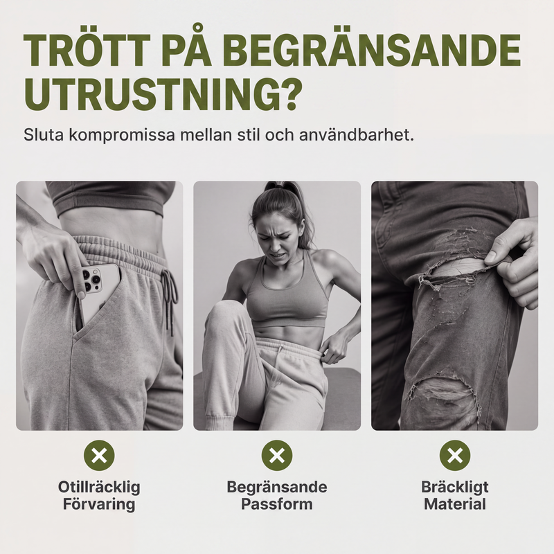 Kvinnors cargobyxor Lätta utomhusjoggers