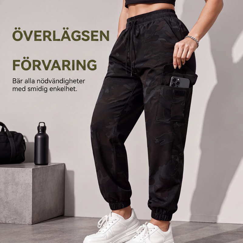 Kvinnors cargobyxor Lätta utomhusjoggers