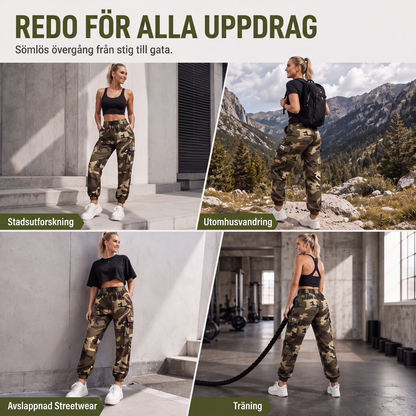 Kvinnors cargobyxor Lätta utomhusjoggers