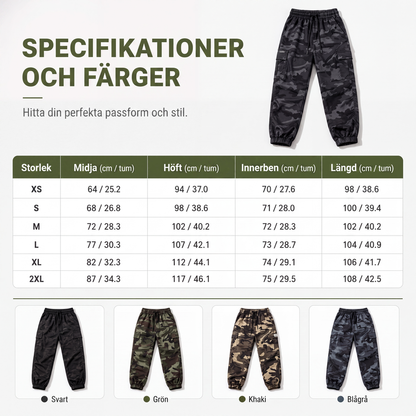 Kvinnors cargobyxor Lätta utomhusjoggers