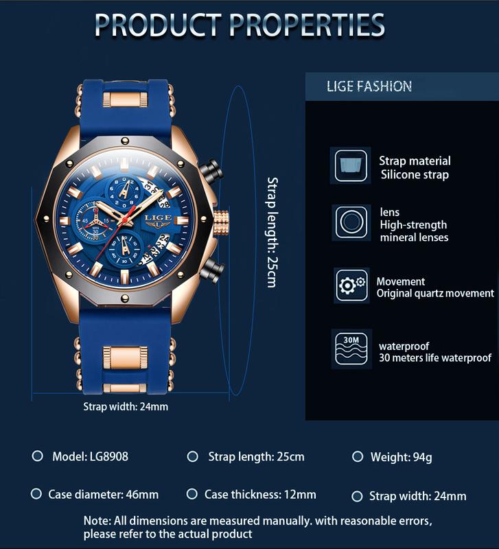 ⌚ 50 % RABATT JUST NU! 💪 Vattentät sportklocka i kvarts för män – Kronograf, slitstark och vattentålig – Perfekt för sport, resor och vardagsbruk 🏃‍♂️