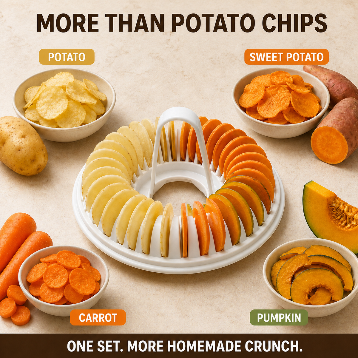 🥔 50% RABATT NU! 🍟 DIY-maskin för potatischips till mikrovågsugn – med potatisskärare, oljefria, krispiga & hälsosamma hemmagjorda snacks 🥗✨