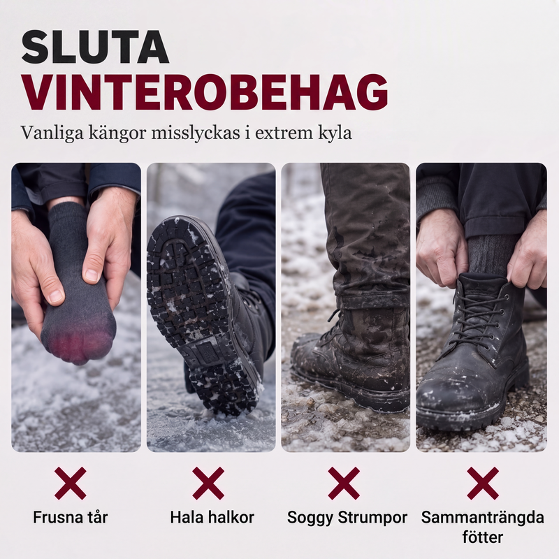Vintervarma slip-on snöstövlar för män