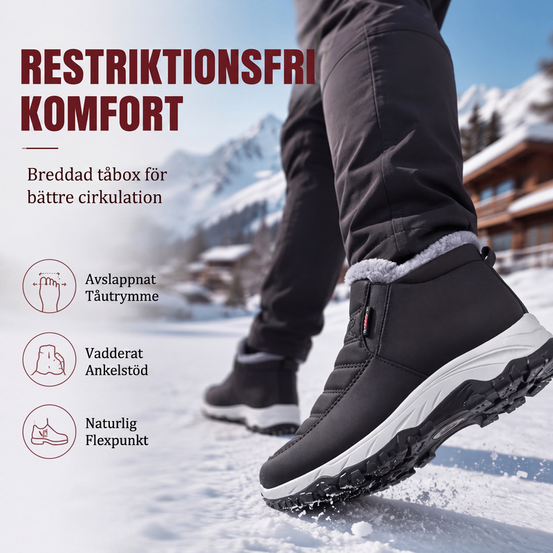 Vintervarma slip-on snöstövlar för män