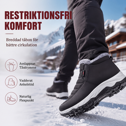 Vintervarma slip-on snöstövlar för män