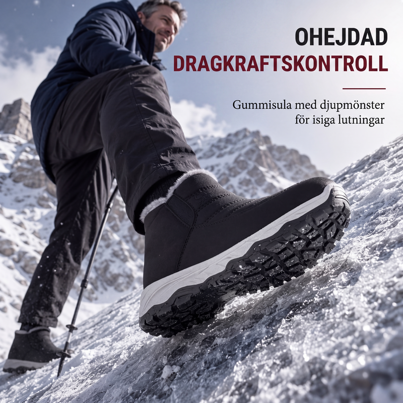 Vintervarma slip-on snöstövlar för män