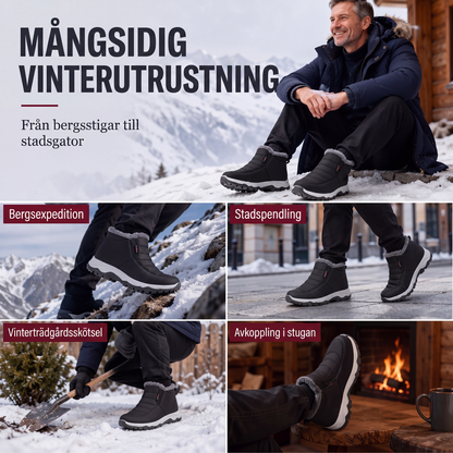 Vintervarma slip-on snöstövlar för män