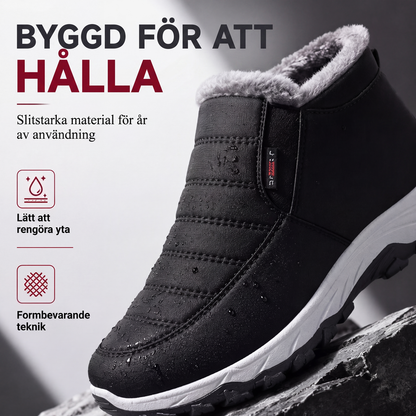 Vintervarma slip-on snöstövlar för män