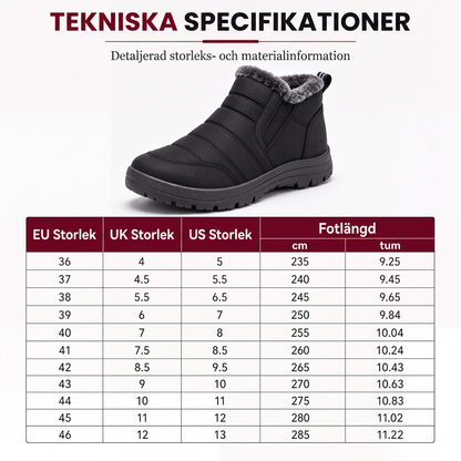 Vintervarma slip-on snöstövlar för män