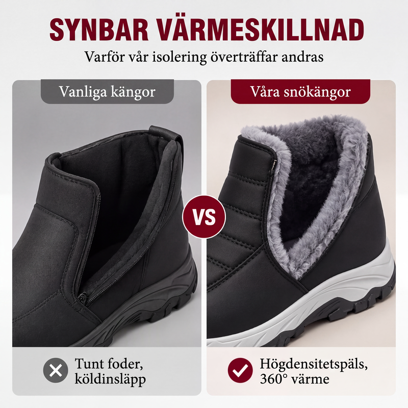 Vintervarma slip-on snöstövlar för män