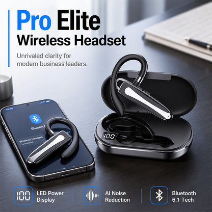 🎧 50 % RABATT NU! 🔊 Vattentätt Bluetooth-headset – IPX5, brusreducering & 180° öronkrok – perfekt för samtal och pendling 🚗