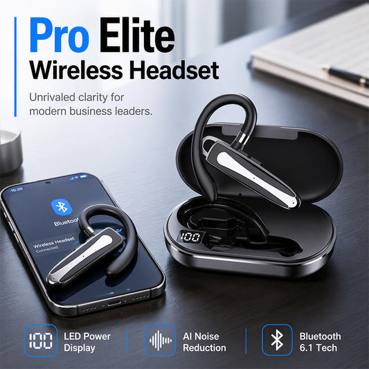 🎧 50 % RABATT NU! 🔊 Vattentätt Bluetooth-headset – IPX5, brusreducering & 180° öronkrok – perfekt för samtal och pendling 🚗
