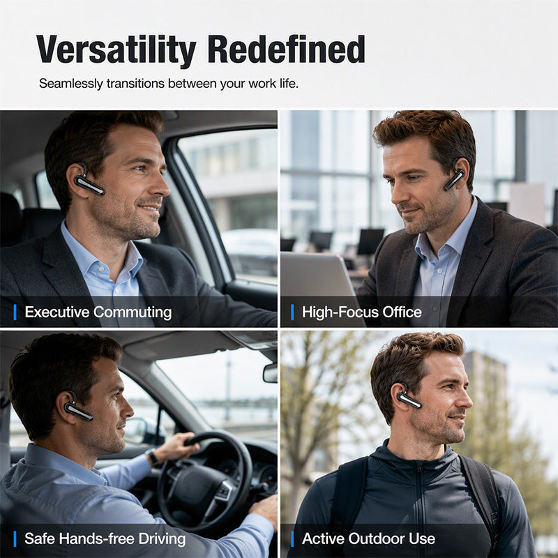 🎧 50 % RABATT NU! 🔊 Vattentätt Bluetooth-headset – IPX5, brusreducering & 180° öronkrok – perfekt för samtal och pendling 🚗