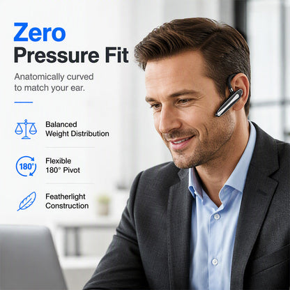 🎧 50 % RABATT NU! 🔊 Vattentätt Bluetooth-headset – IPX5, brusreducering & 180° öronkrok – perfekt för samtal och pendling 🚗