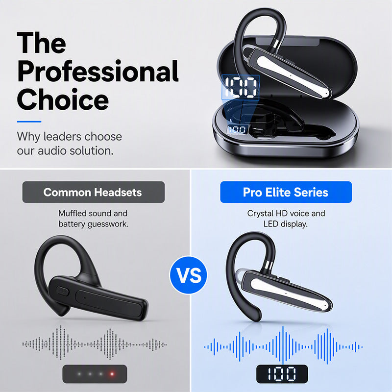 🎧 50 % RABATT NU! 🔊 Vattentätt Bluetooth-headset – IPX5, brusreducering & 180° öronkrok – perfekt för samtal och pendling 🚗