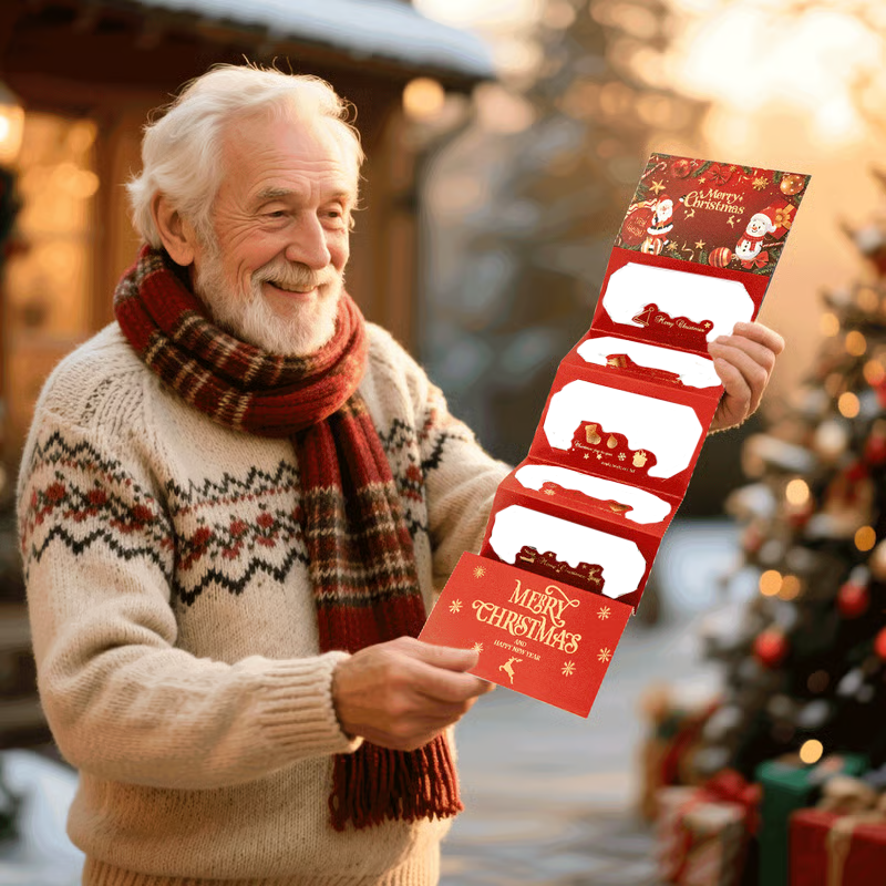 💶🎅 Julkuvert för pengagåva – Kreativt, vikbart kuvert; perfekt för hemgjorda julgåvor i form av pengar; passar män, kvinnor, barn och föräldrar✨