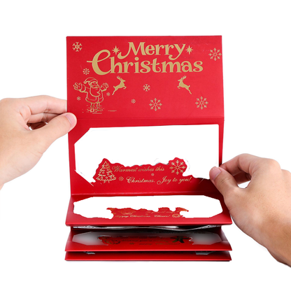💶🎅 Julkuvert för pengagåva – Kreativt, vikbart kuvert; perfekt för hemgjorda julgåvor i form av pengar; passar män, kvinnor, barn och föräldrar✨