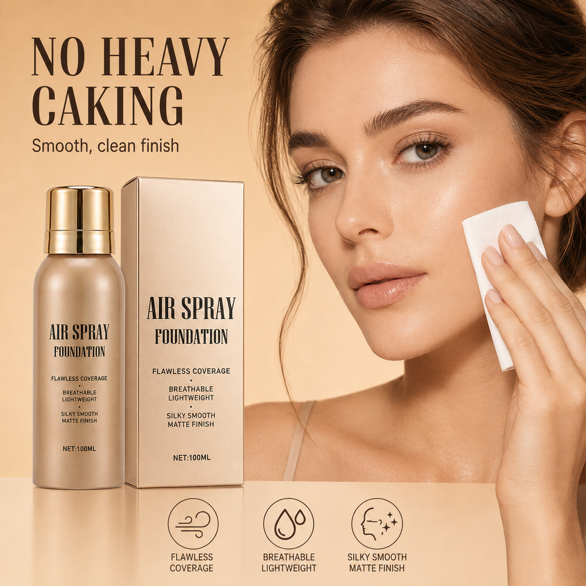 💄 50 % RABATT! Täck ärr, tatueringar och ojämn hudton – vattenfast air-spray foundation med matt och naturlig finish