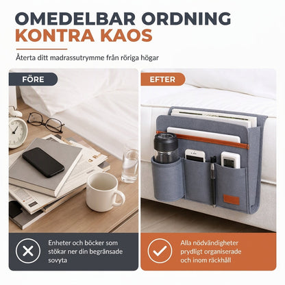 📢📢40 % RABATT !! ⏰Minimalistisk förvaringsficka i filt att hänga vid sängen, förvaringsväska för studenthem, 1-pack