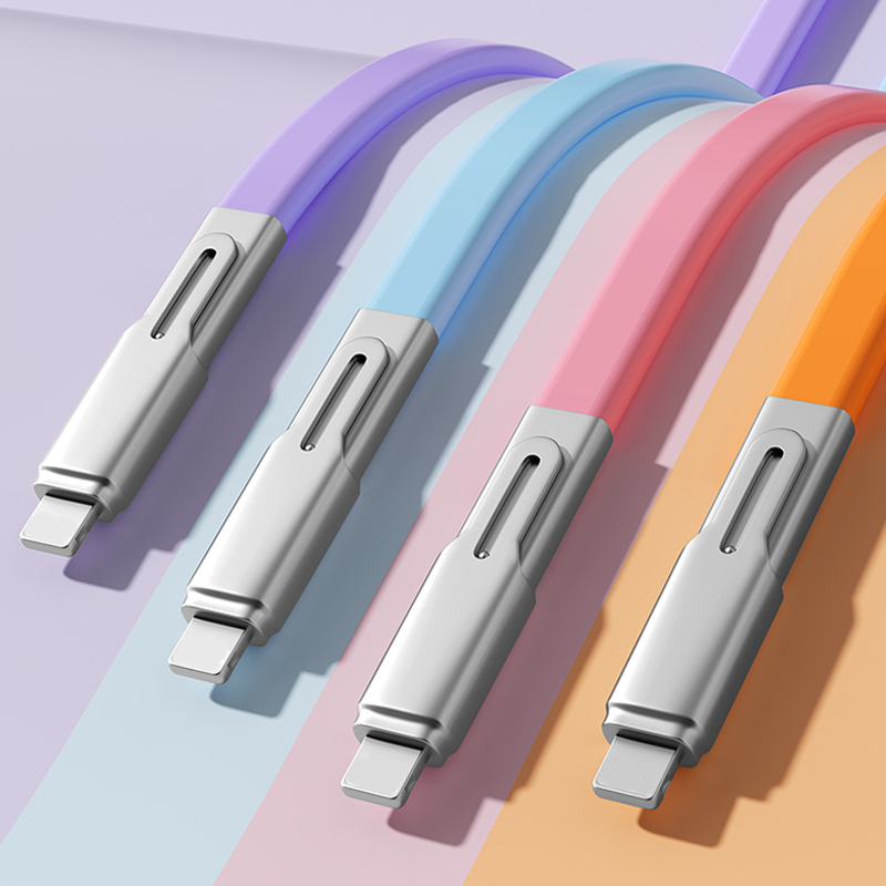 2-i-1 snabbladdningskabel i flytande silikon – 240W USB-C